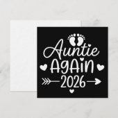 またおばさんに 2026年　妊娠発表 招待状 (正面/裏面)