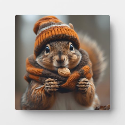 またおやつを盗み食いしてしまった - リス Ai 画像 フォトプラーク (正面)