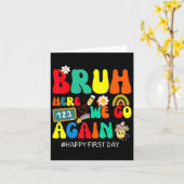 またかよ おい まじかよ そんなわけで 学校初日のおめでとうをな Fu カード (黄色い花)