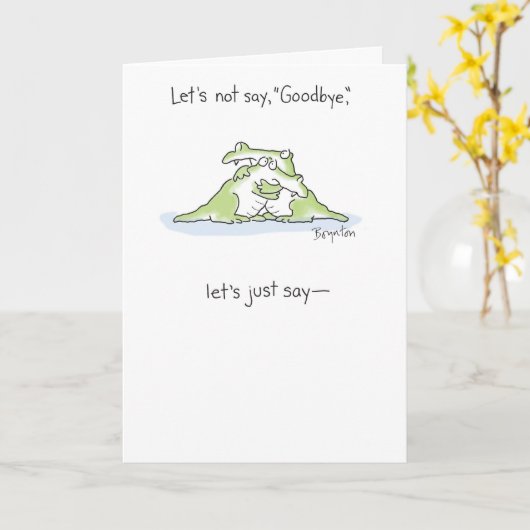 またねワニ カード (黄色い花)