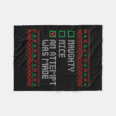 またはいけないいおもしろい試みがクリスマにされた フリースブランケット (正面(横))
