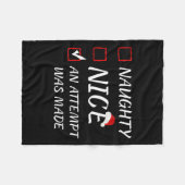 またはいけないいおもしろい試みがクリスマにされた フリースブランケット (正面(横))