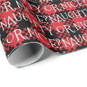 またはいけなかわいい白い赤い黒のバッファローplaid ラッピングペーパー (ロールコーナー)