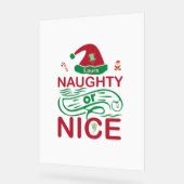 またはいけなサンタデザインの素敵なクリスマスカエル アクリルサイン (傾斜)