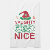 またはいけなサンタデザインの素敵なクリスマスカエル キッチンタオル (縦)
