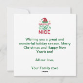 またはいけなサンタデザインの素敵なクリスマスカエル シーズンカード (裏面)