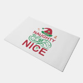またはいけなサンタデザインの素敵なクリスマスカエル ドアマット (アングル)