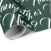 またはいけなナイスダークグリーンエレガントスクリプおもしろいト ラッピングペーパー (ロールコーナー)