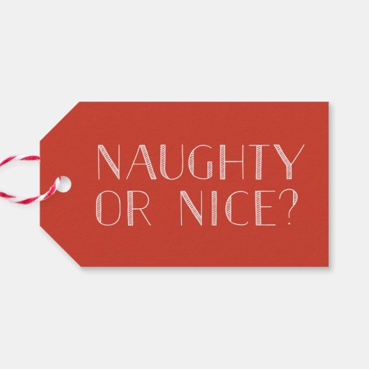 またはいけなナイスレッドストライプクリスマスギフトラベル ギフトタグ (裏面横)