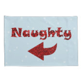 またはいけなニースおもしろいブルーのクリスマス 枕カバー (裏面-右)