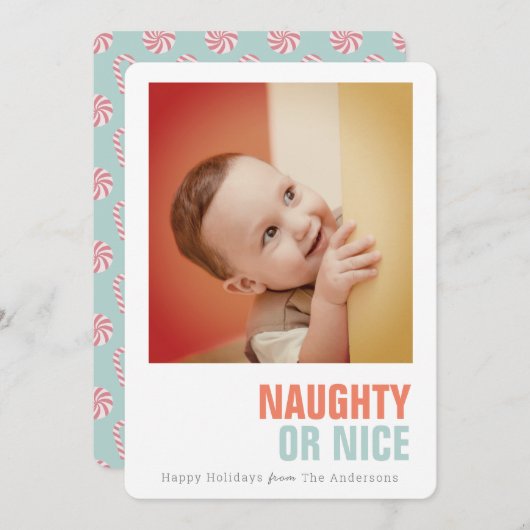 またはいけなニースシンプルホリデー写真 シーズンカード (正面/裏面)