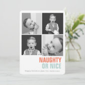 またはいけなニースシンプル4写真ホリデイ シーズンカード (スタンド正面)