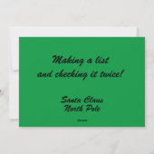 またはいけなニースリスト5" x 7"フラットホリデーカード シーズンカード (裏面)