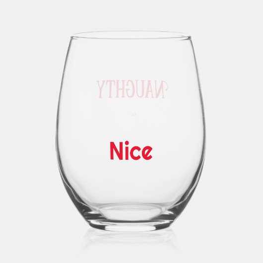 またはいけなニース文字 ステムなしワイングラス (裏面)
