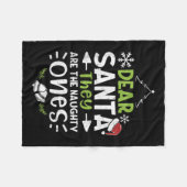 またはいけなニース親愛サンタ彼らはいけな- フリースブランケット (正面(横))