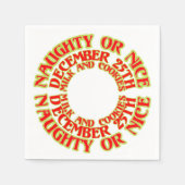 またはいけなニース12月25日ミルクとクッキー赤 スタンダードカクテルナプキン (正面)