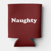 またはいけなニース、マルーンホワイトおもしろいクーラーボックス 缶クーラー (正面)