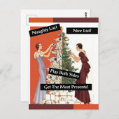 またはいけなニース、ヴィンテージ、おもしろいクリスマス ポストカード (正面/裏面)