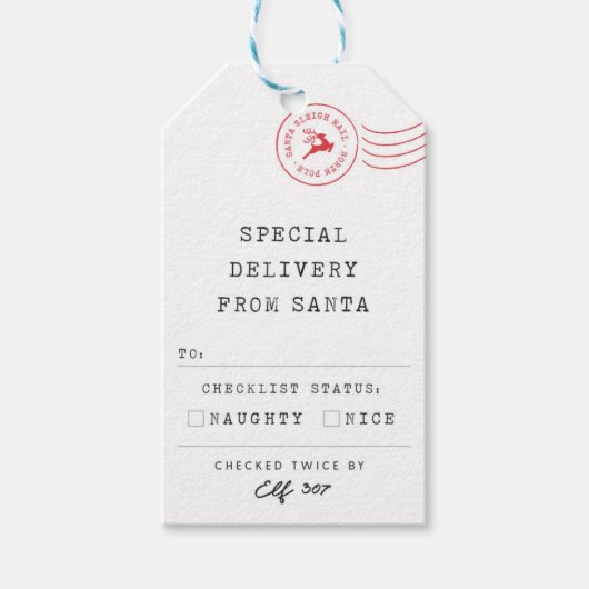 またはいけなニース – 公式の北極メール –  ギフトタグ (正面)