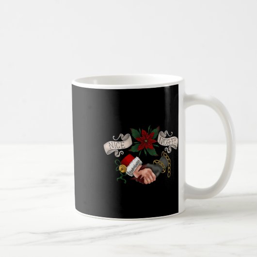 またはいけなニースKrampusとサンタクリスマス1 コーヒーマグカップ (右)