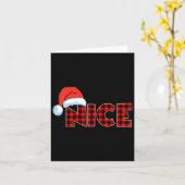 またはいけな素敵なクリスマスのカップル水牛の赤いプレイド カード (黄色い花)