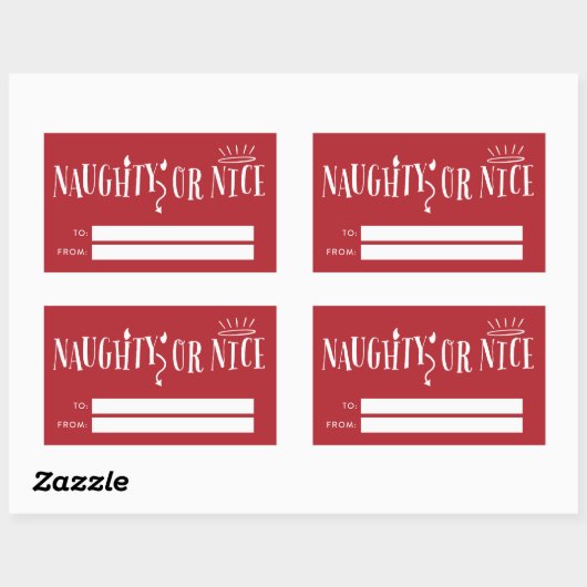 またはいけな素敵なクリスマスギフトタグ 長方形シール (シート)