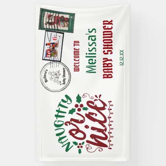 またはいけな素敵なサンタの手紙North pole welcome 横断幕 (縦)