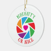 またはいけな素敵なサンタカムのクリおもしろいスモダンマス セラミックオーナメント (左)