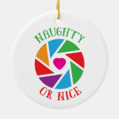 またはいけな素敵なサンタカムのクリおもしろいスモダンマス セラミックオーナメント (裏面)