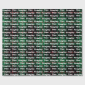 またはいけな素敵なタイポグラフィの緑の黒い格子縞 ラッピングペーパー (フラット)