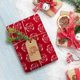 またはいけな素敵なフローラスプリングパターンクリスマス ラッピングペーパー