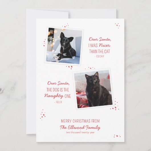 またはいけな素敵なペットおもしろいのクリスマスカード (正面)