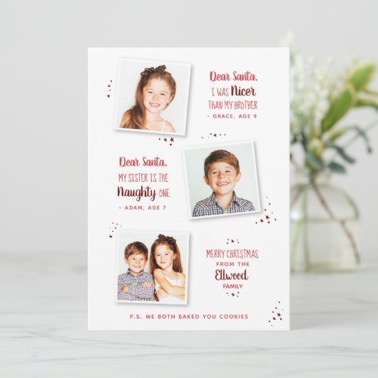 またはいけな素敵な兄弟姉妹おもしろいクリスマスカード (スタンド正面)