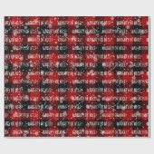 またはいけな素敵な文字と雪片 ラッピングペーパー (フラット)