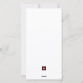 またはいけな赤のおもしろいでニースとシンプル写真 シーズンカード (裏面)