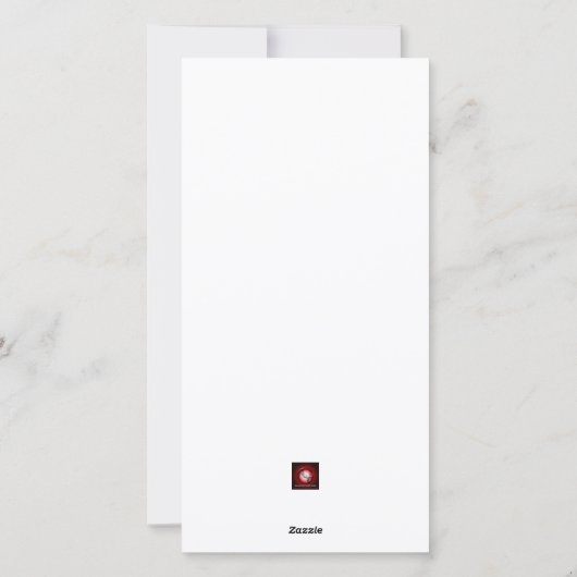 またはいけな赤のおもしろいでニースとシンプル写真 シーズンカード (裏面)