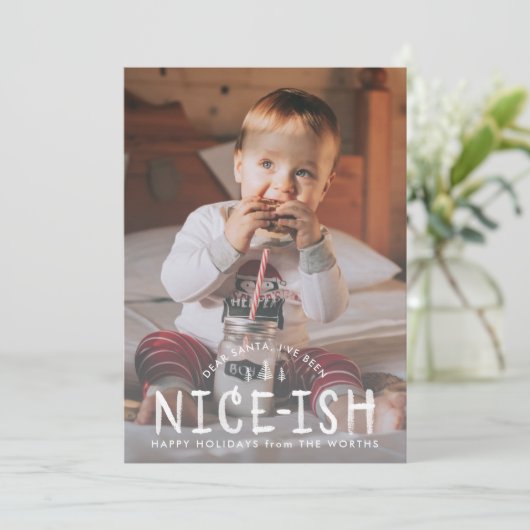 またはいけなNice Christmasおもしろい Card Kids シーズンカード (スタンド正面)