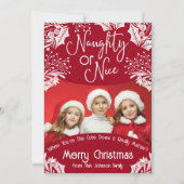 またはいけなNice Five Photoおもしろい Christmas カード (正面)