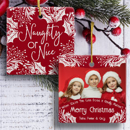 またはいけなNice Five Photoおもしろい Christmas セラミックオーナメント