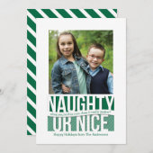 またはいけなNice Holiday Squareおもしろい Photo Card シーズンカード (正面/裏面)