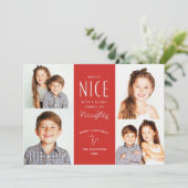 またはいけなNice Kids Photo おもしろい Christmas Cards シーズンカード (スタンド正面)