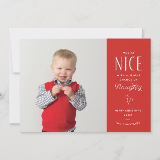またはいけなNice Kids Photo おもしろい Christmas Cards シーズンカード (正面)