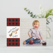 またはいけなNice List Red Plaid季節のごあいさつ シーズンカード (スタンド正面)