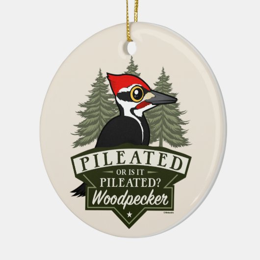 またはおもしろいそれを組み合わせたウキツツキの発音か セラミックオーナメント (左)