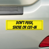 またはさし込みバス表記のステッカー押さないで下さい、押さないで下さい バンパーステッカー (車上)