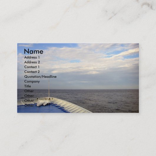 またはクルージングのビジネスプロフィールカードは探検しよう 名刺 (正面)