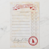 またはニーいけなスサンタクロースのチェックリスト 便箋 (正面)