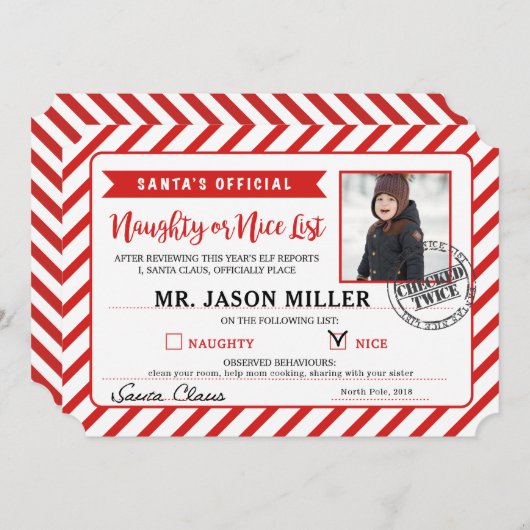 またはニーいけなスサンタクロースの私信 招待状 (正面/裏面)