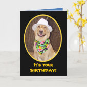 またはビーチサーフするか、または海の誕生日 カード (黄色い花)