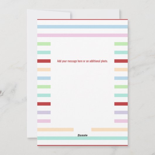 またはメリー赤でないクリスマスの写真 シーズンカード (裏面)